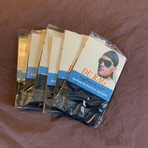 Du Rag Lot of 7 Navy Blue Head Cap One Size Fits All Breathable